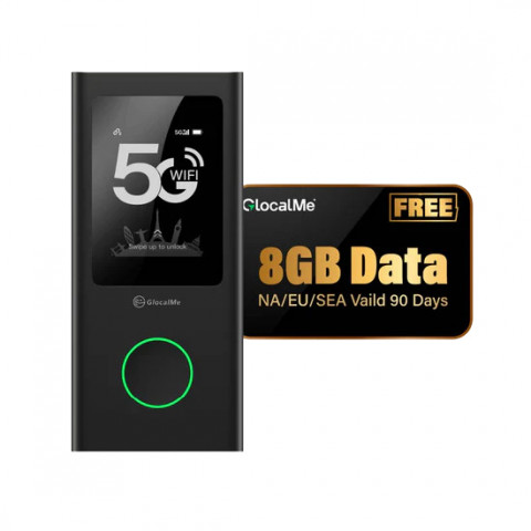 Мобільний WiFi роутер (5G/4G LTE) GlocalMe Numen Air 5G Black NomadsFi